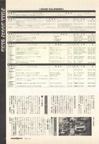 AUTO SPORT（オートスポーツ） No.495 1988年3月15日号