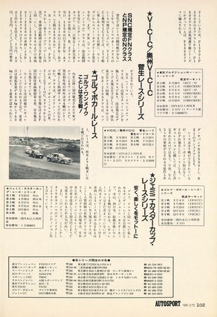 AUTO SPORT（オートスポーツ） No.391 1984年3月15日号