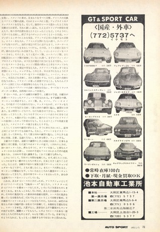 AUTO SPORT（オートスポーツ） No.108 1973年1月1日号