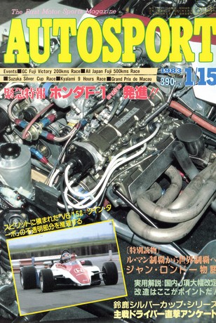 AUTO SPORT（オートスポーツ） No.362 1983年1月15日号